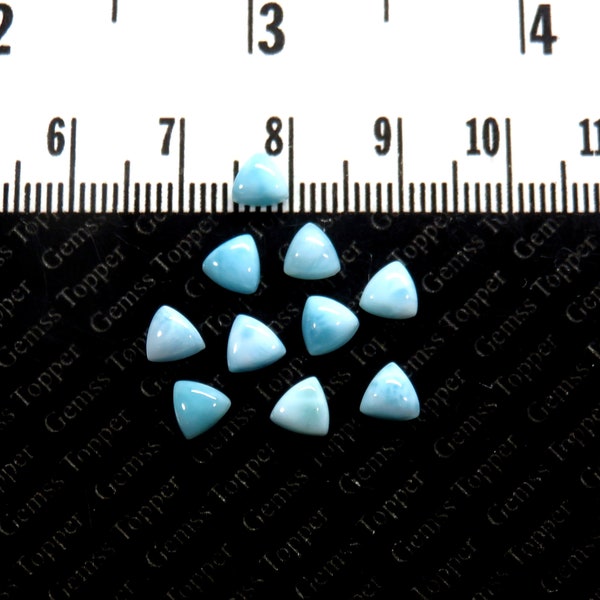 Larimar 3 mm, 4 mm, 5 mm, 6 mm Trillion Cabochon- AAA Quality For Jewelry Making