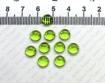 Peridot 3 mm, 4 mm, 5 mm, 6 mm 7 mm Round Cabochon- AAA Quality For Jewelry Making