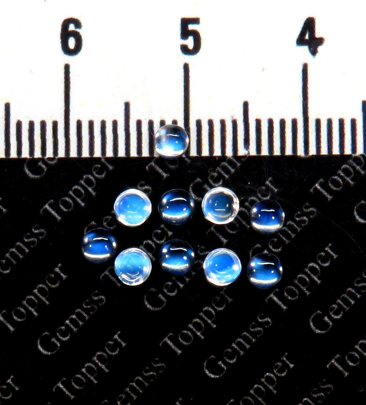 Rainbow Moonstone 3 mm, 4 mm, 5 mm, 6 mm Round Cabochon- AAA Quality  For Jewelry Making