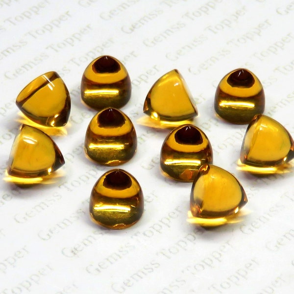 Citrine  3 mm, 4 mm, 5 mm, 6 mm Bullet Cabochon- AAA Quality For Jewelry Making