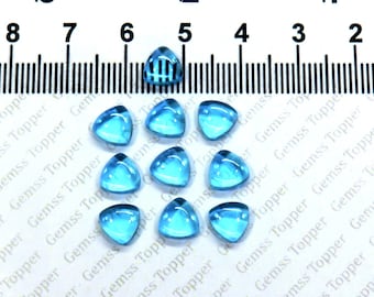 Zwitserse blauwe topaas 3 mm, 4 mm, 5 mm, 6 mm biljoen cabochon AAA-kwaliteit voor het maken van sieraden