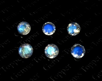 RARE FACETED 5 MM ROUND RAINBOW MOONSTONE RARE FACETED 5 MM ROUND RAINBOW MOONSTONE