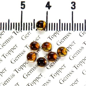 Hessonite Garnet 3 mm, 4 mm, 5 mm, 6 mm Round Cabochon- AAA Quality For Jewelry Making