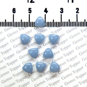Angelite  7 mm, 8 mm, 9 mm, 10 mm Trillion Cabochon- AAA Quality For Jewelry Making