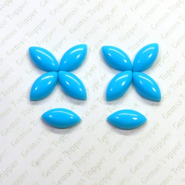 Sleeping Beauty Turquoise 2x4 mm, 2.50x5 mm, 3x6 mm, 4x8 mm Marquise Cabochon- AAA Quality For Jewelry Making