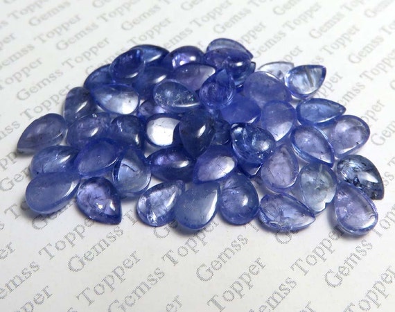 Loose Semi Precious Cabochon Stone Outstanding Tanzanite Cabochon Pear Shape Natural Big Tanzanite Cabochon Gemstone For Ring And Pendant