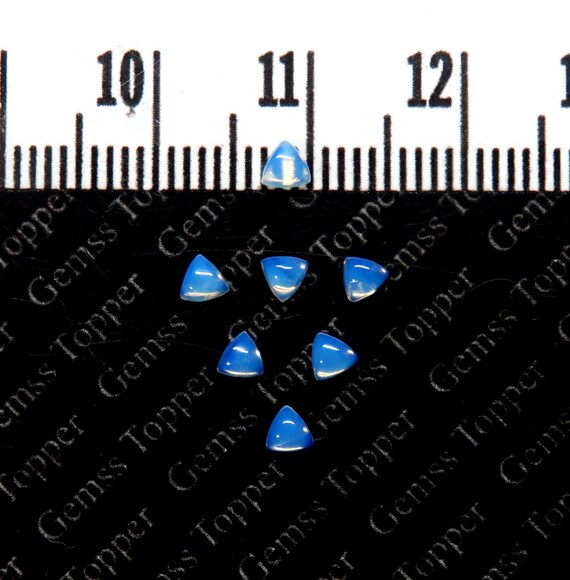 Opalite Quartz Trillion 3mm 4mm 5mm 6mm Cabs - AAA Quality Natural Opalite Quartz Loose Gemstone - Cabochon Opalite Quartz For Jewelry