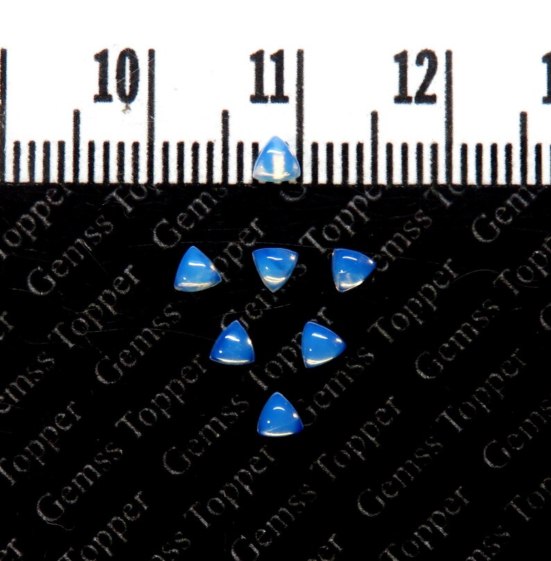 Opalitkvarts Trillion 3 mm 4 mm 5 mm 6 mm Cabs - AAA-kvalitet naturlig opalitkvarts lös ädelsten - Cabochon opalitkvarts för smycken bild 1