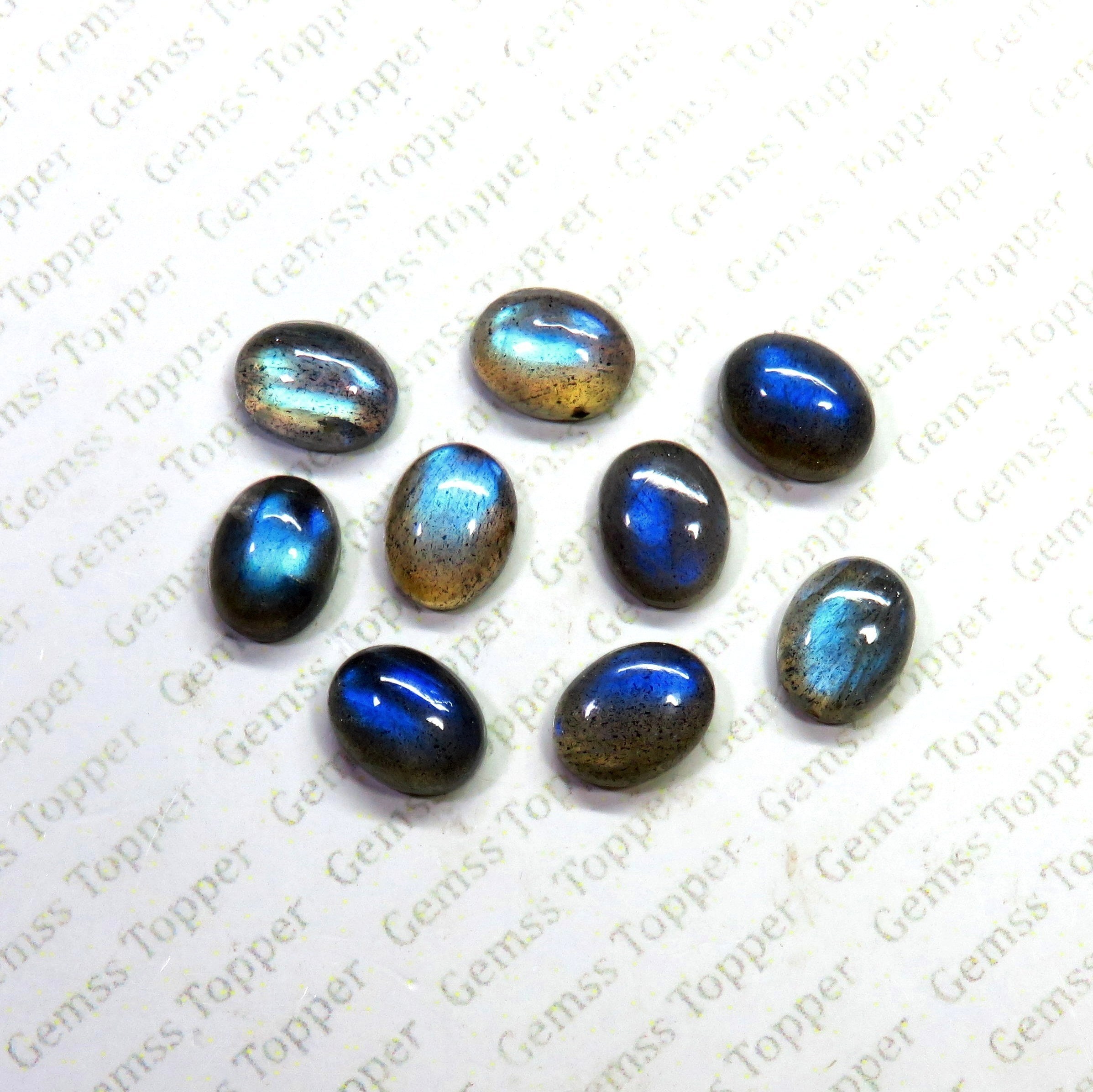 Labradorite 3x5 mm, 4x6 mm, 5x7 mm Oval Cabochon- AAA Quality  For Jewelry Making