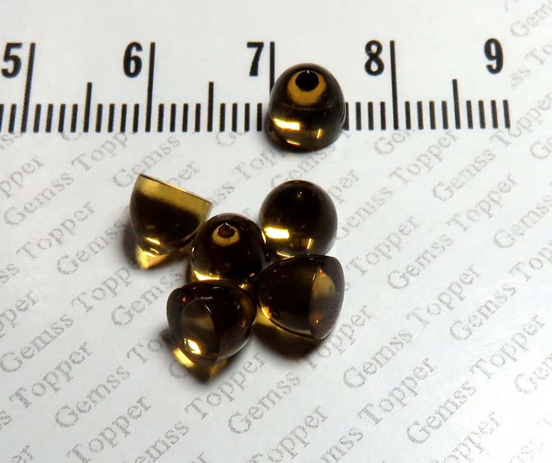 Champagne Quartz Bullet 6x6mm Gemstone Cabochons Semi Precious Gemstone
