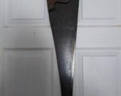 Vtg Warrented Superior 29 quot Wood Handled Hand Saw