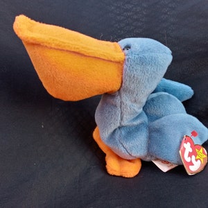 Vtg Ty Beanie Baby Scoop the Pelican Bean Bag Plush