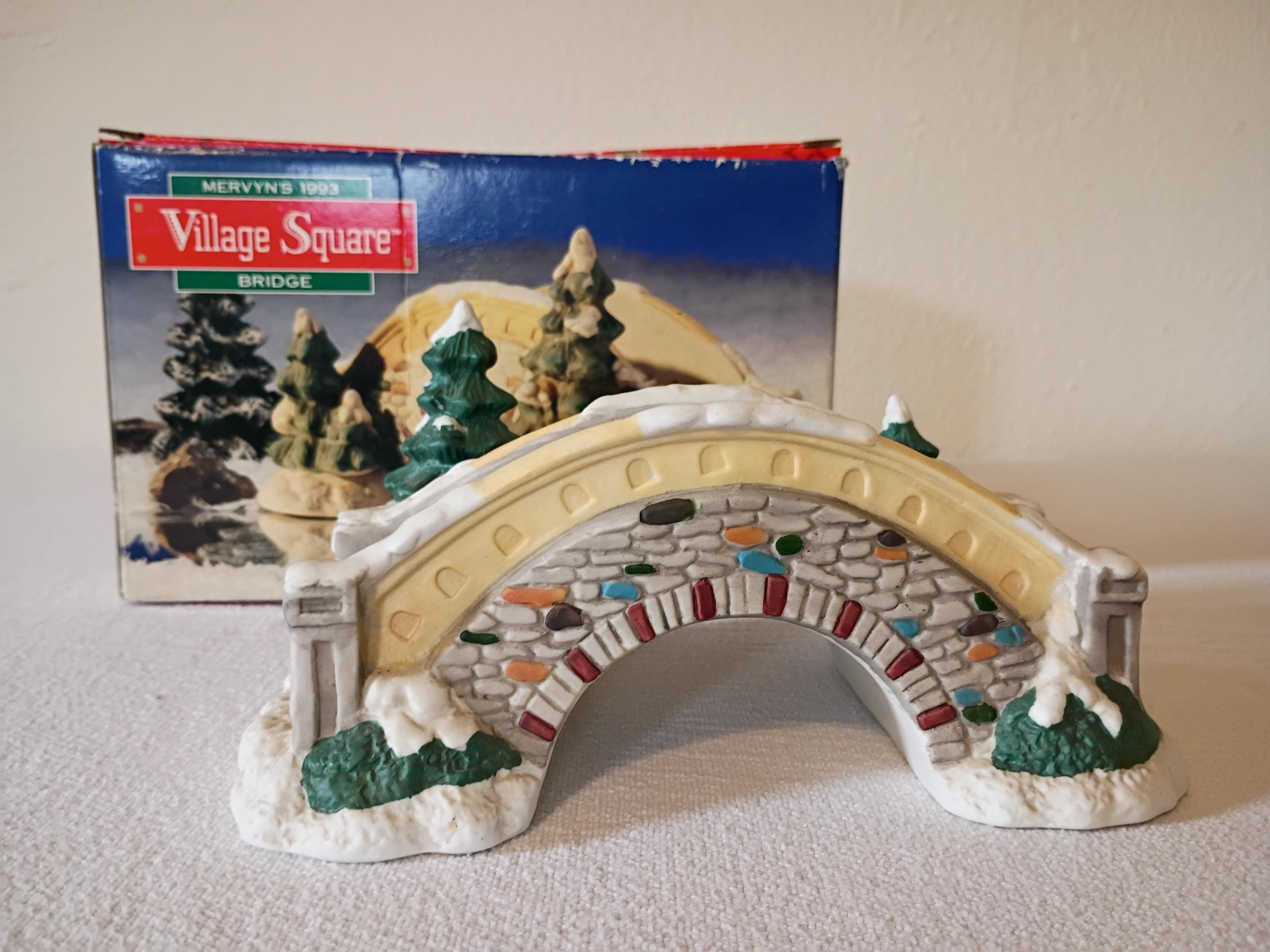 Vintage Mervyns 1993 Village Square Bridge With Original Box