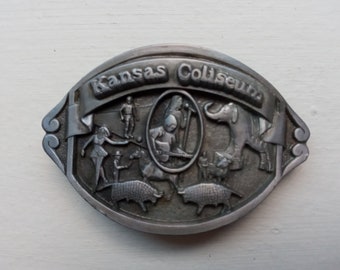 Vtg 1978 Kansaa Coliseum Belt Buckle