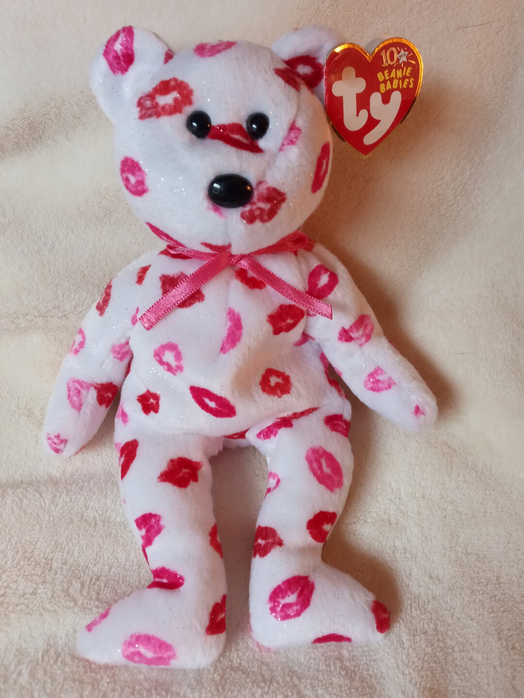 Vintage Ty Beanie Baby Kissy the Bear 2003 Retired Etsy
