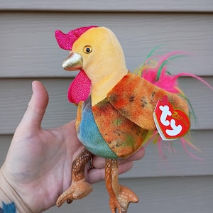 Vtg Ty Beanie Baby Zodiac Collection Retired Rooster with Original Tags