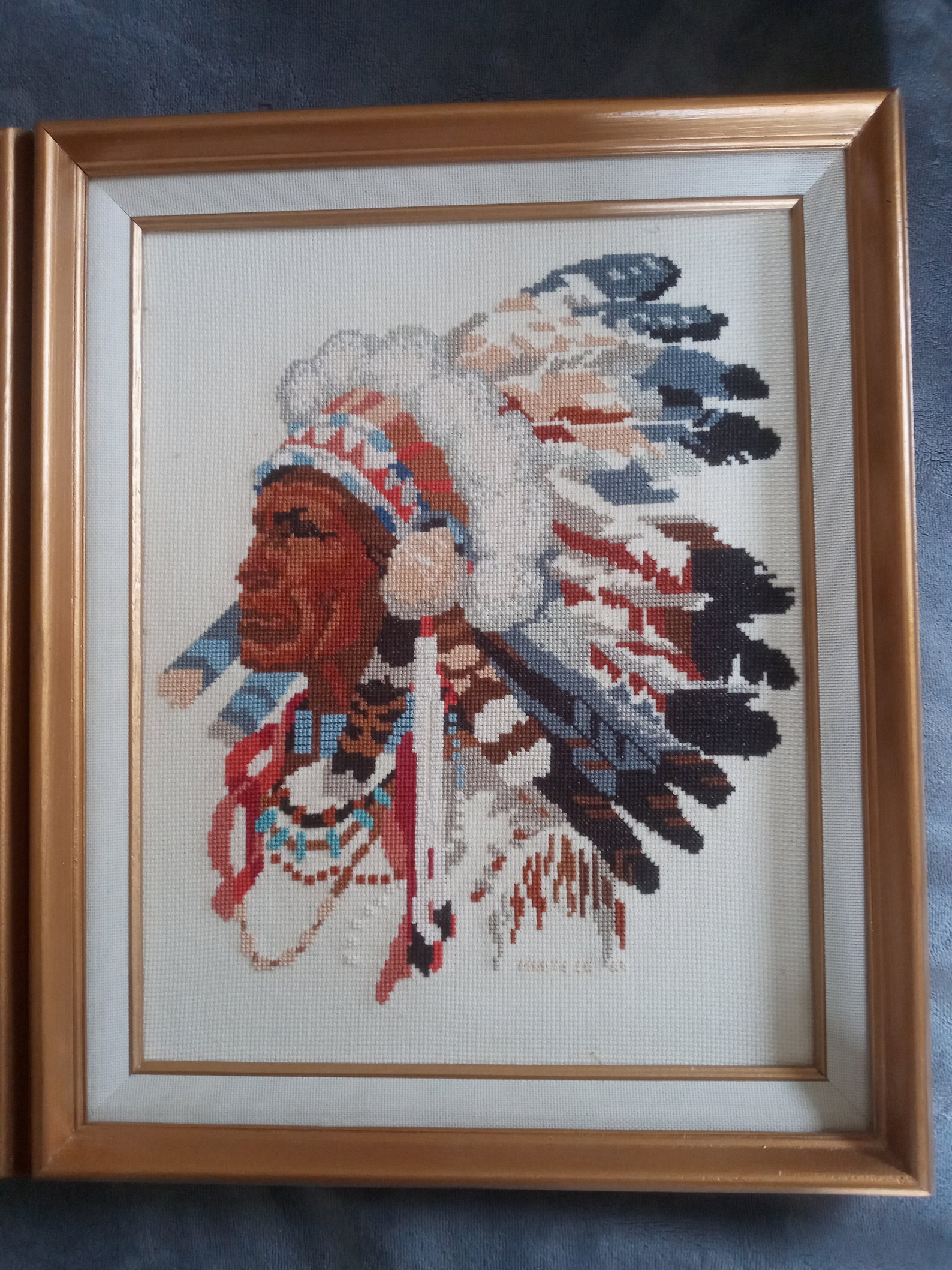 Pair of Vintage Needlepoint Framed Portraits 16.5 X - Etsy