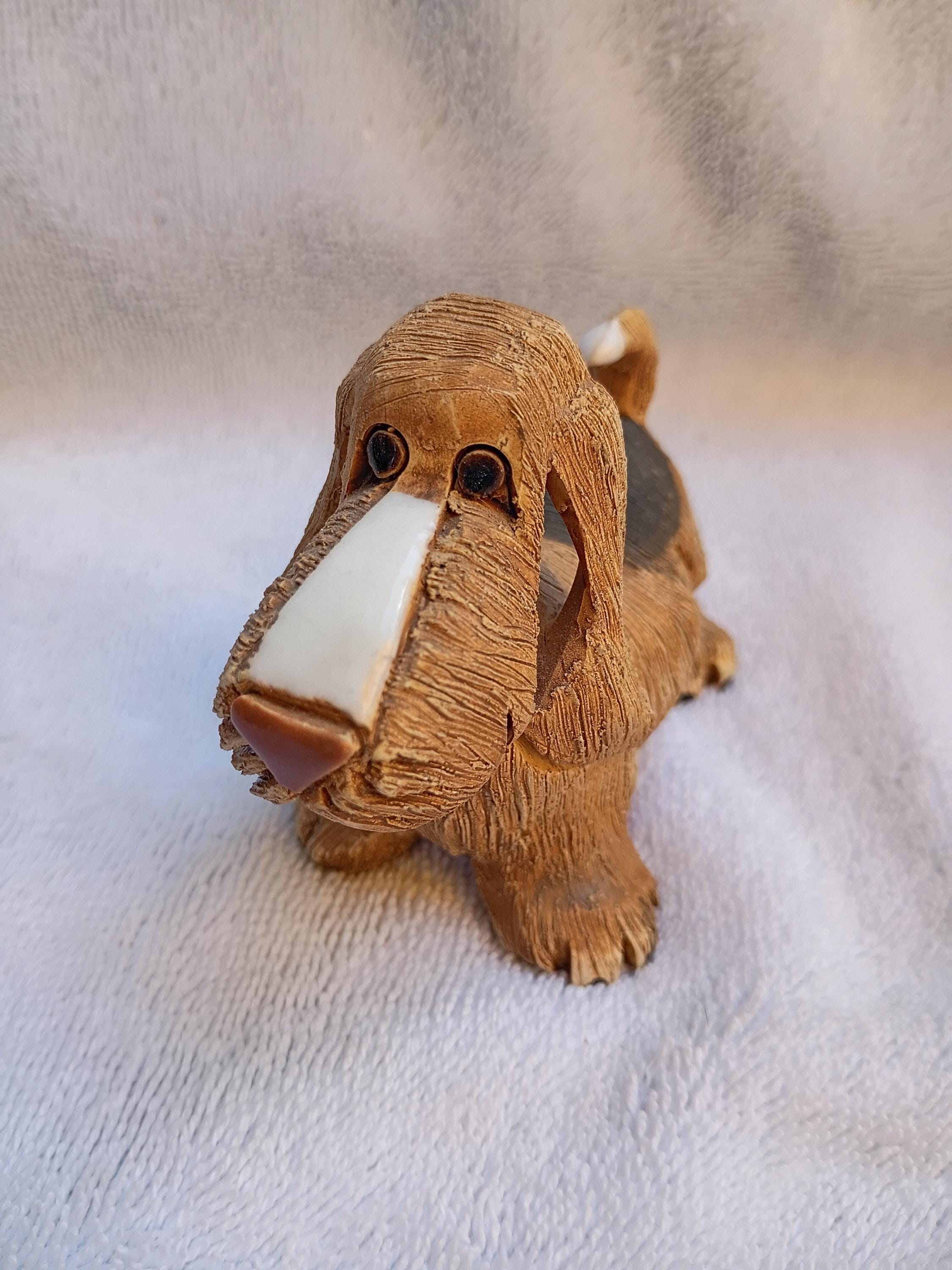 Vintage Artesania Rinconada Basset Hound Dog Pottery Sculpture