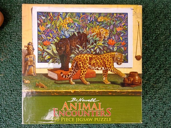 Ceaco Bo Newell Animal Encounters 750 PC Jigsaw Puzzle Leopard