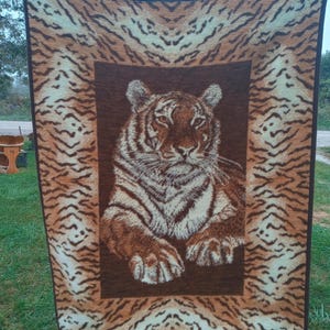 Tiger Blanket Vintage Ibena Blanket Vintage Ibena 75