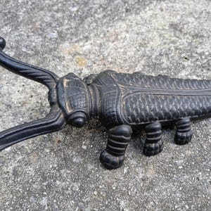 Old Cast Iron Bug Bootjack Doorstop Ornate Arts Figural Boot Jack Taiwan