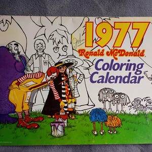 1970年製 マクドナルド ロナルド ヴィンテージ ぬりえ 本 レア 3 Ronald Mcdonald Coloring Book - Etsy