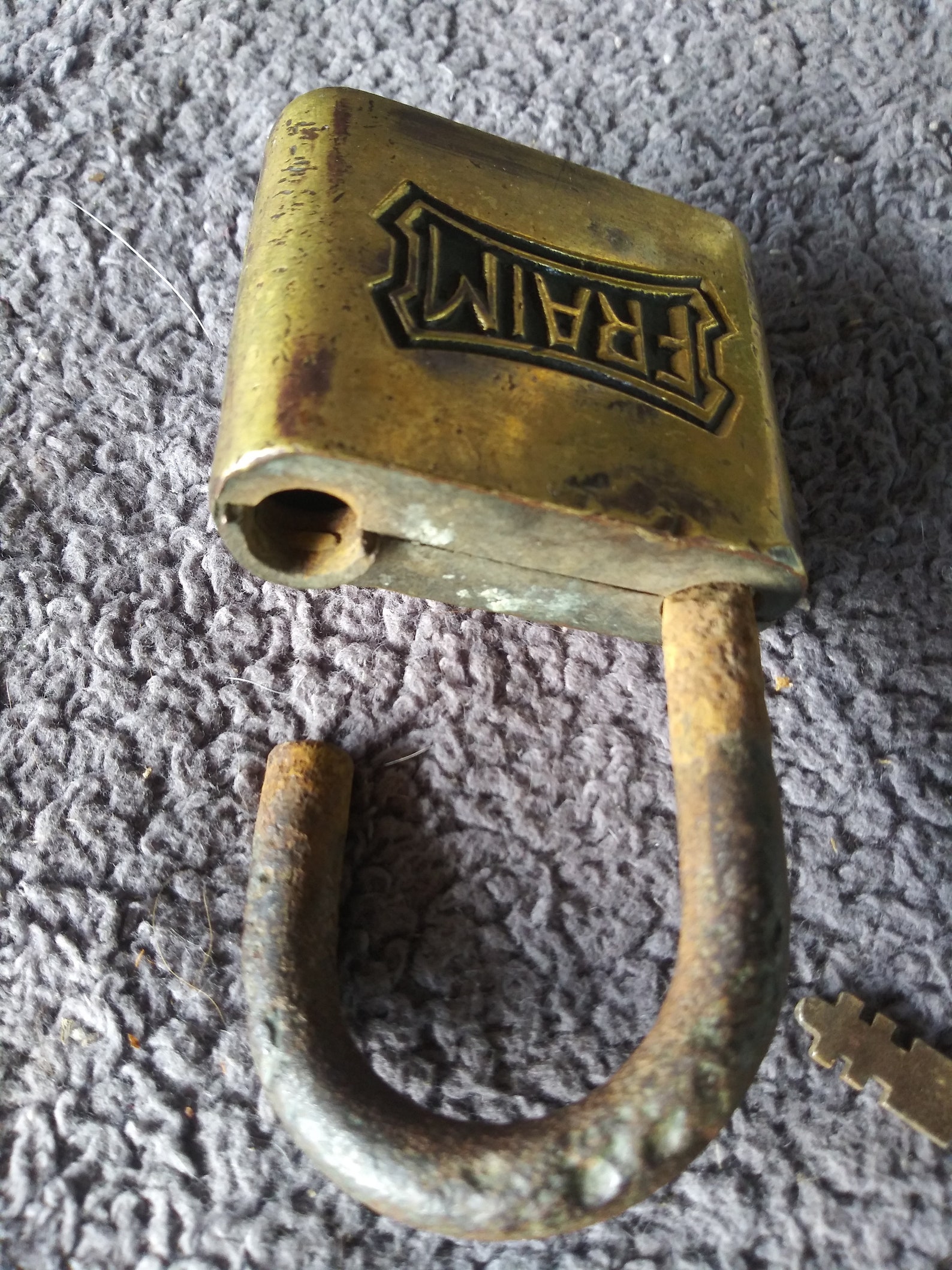 Vintage FRAIM Padlock with Key | Etsy
