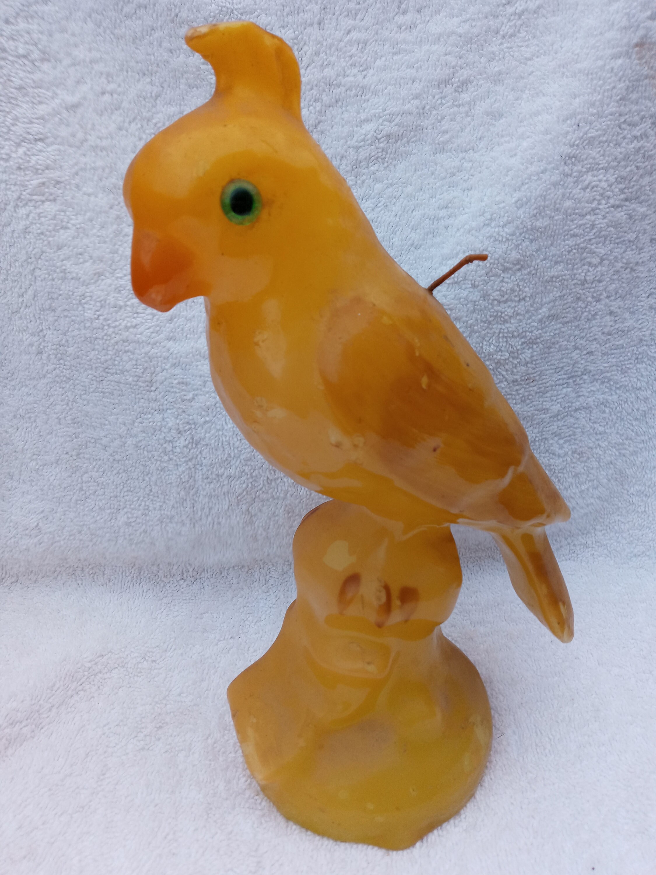 Vintage 10.5 Tall Yellow Parrot Candle Etsy