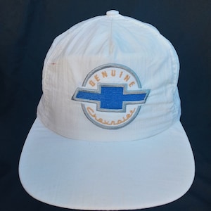 Vintage Genuine Chevrolet White Snapback Trucker Hat