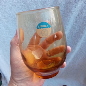 Set of Six (6) Libbey Tempo Amber Gold Tumblers Honey Gold, Smokey Amber 5&quot;