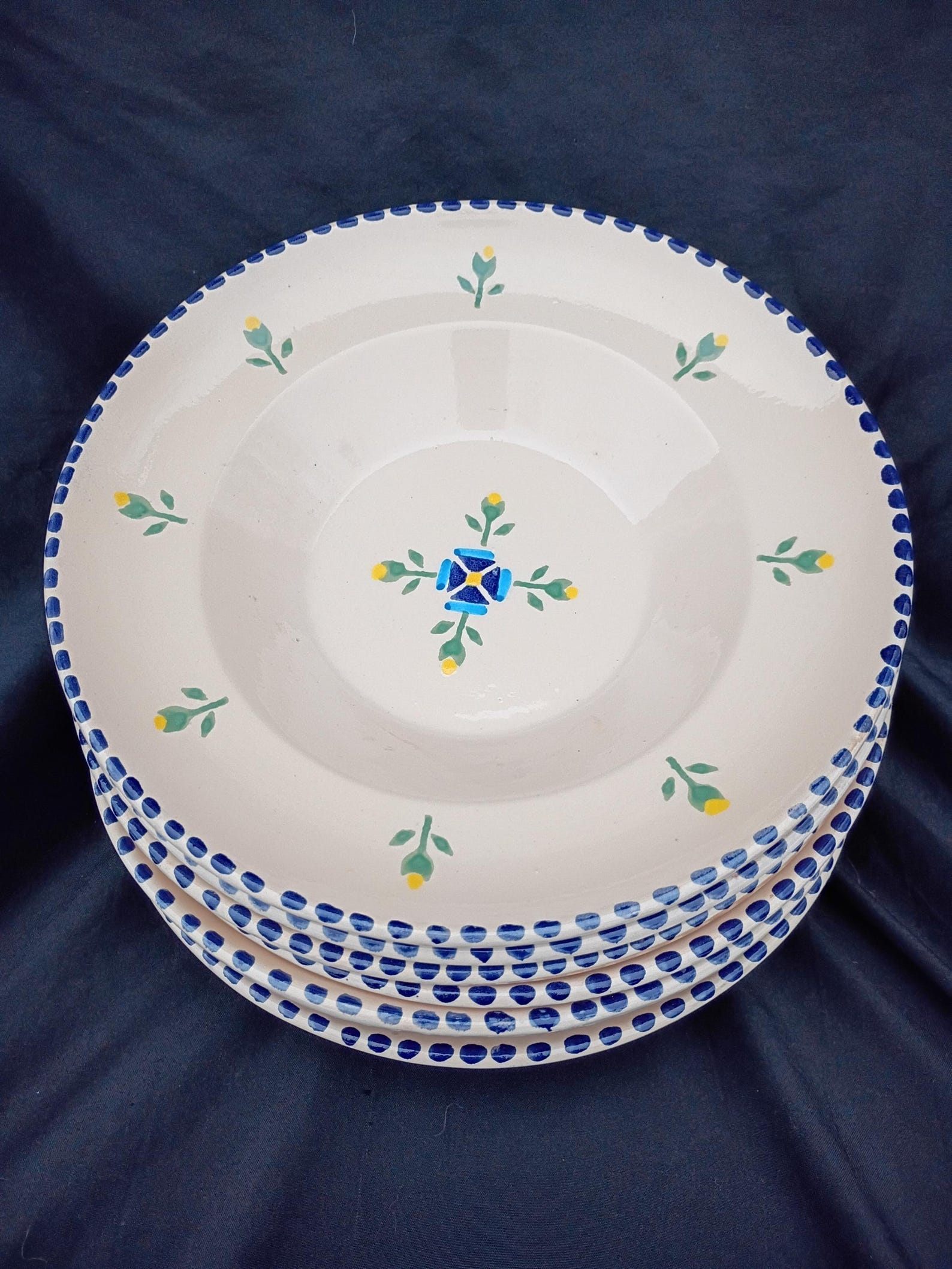 LAMAS POTTERY for Neiman Marcus Made In Italy Set of 6 Vtg Pasta Bowls