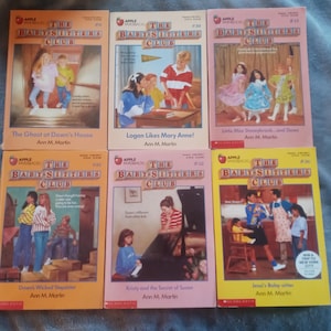 Sechs 90er Jahre The Babysitters Club Bücher #9, #10, #15, #31, #32, und #36