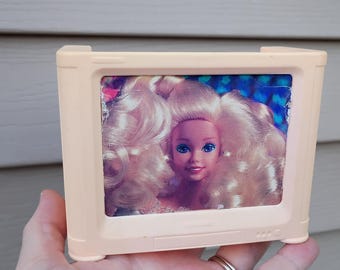Vtg 1994 Mattel Barbie Traumhaus Rosa Kunststoff Fernseher TV Nur