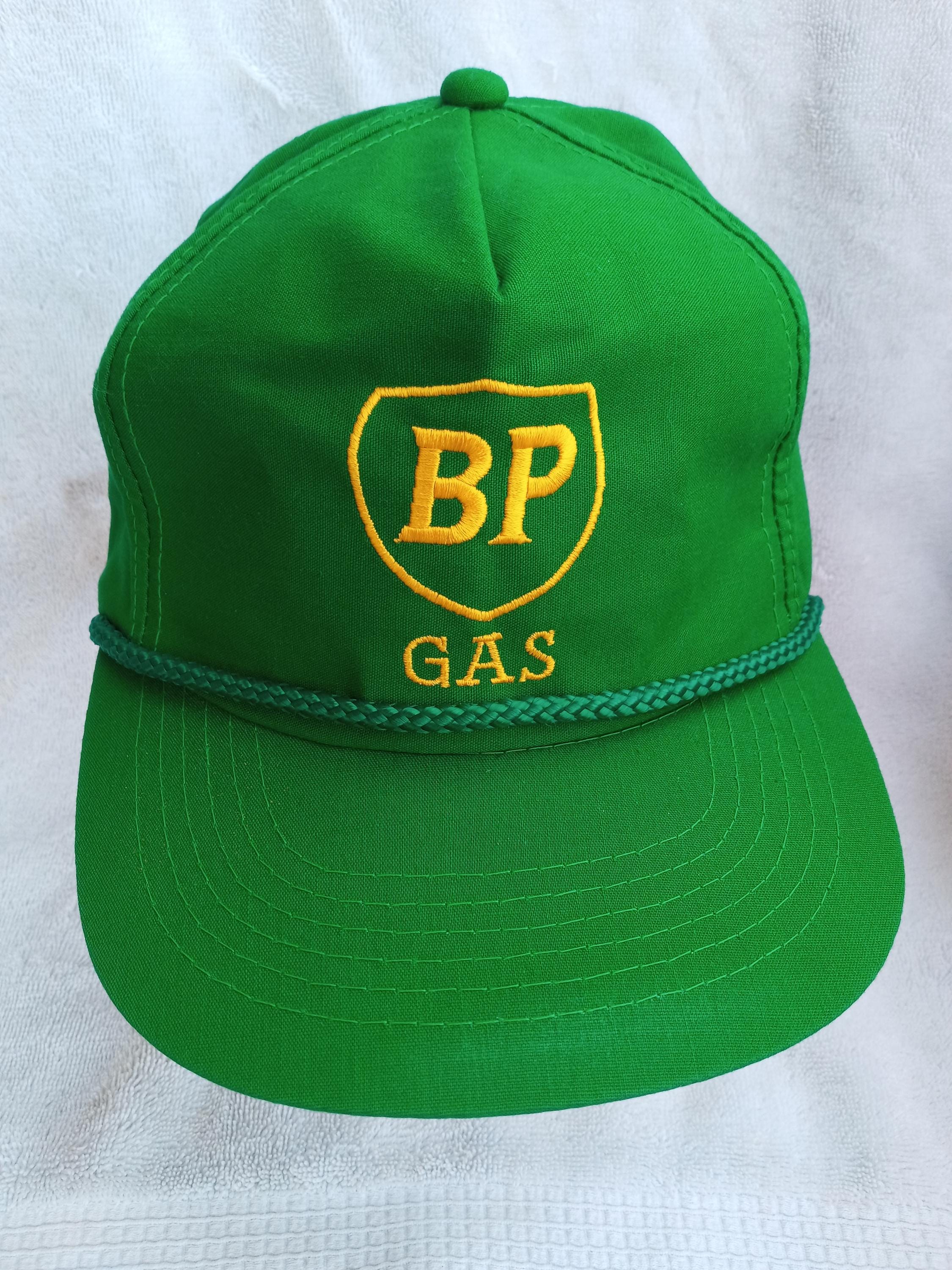 帽子 green green Vtg BP Gas Green Snapback Hat 90's Trucker Style - Etsy