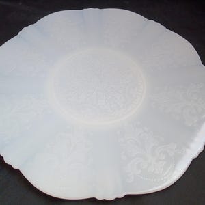Vtg 1930s American Sweetheart monax glass w MacBeth Evans pattern 12&quot; Platter