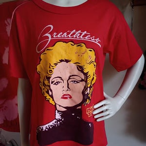 Vtg 90&#39;s Madonna Dick Tracy Breathless T Shirt Sz Small Single Stitch