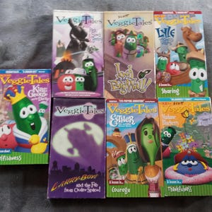 Lot of Seven (7) Veggie Tales VHS Tapes