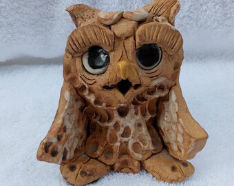 Iznik Tile 5.9/'/' Small Animal Object Garden Sculpture Ceramic Bird Handmade Veiled Owl Anatolian Hand Art