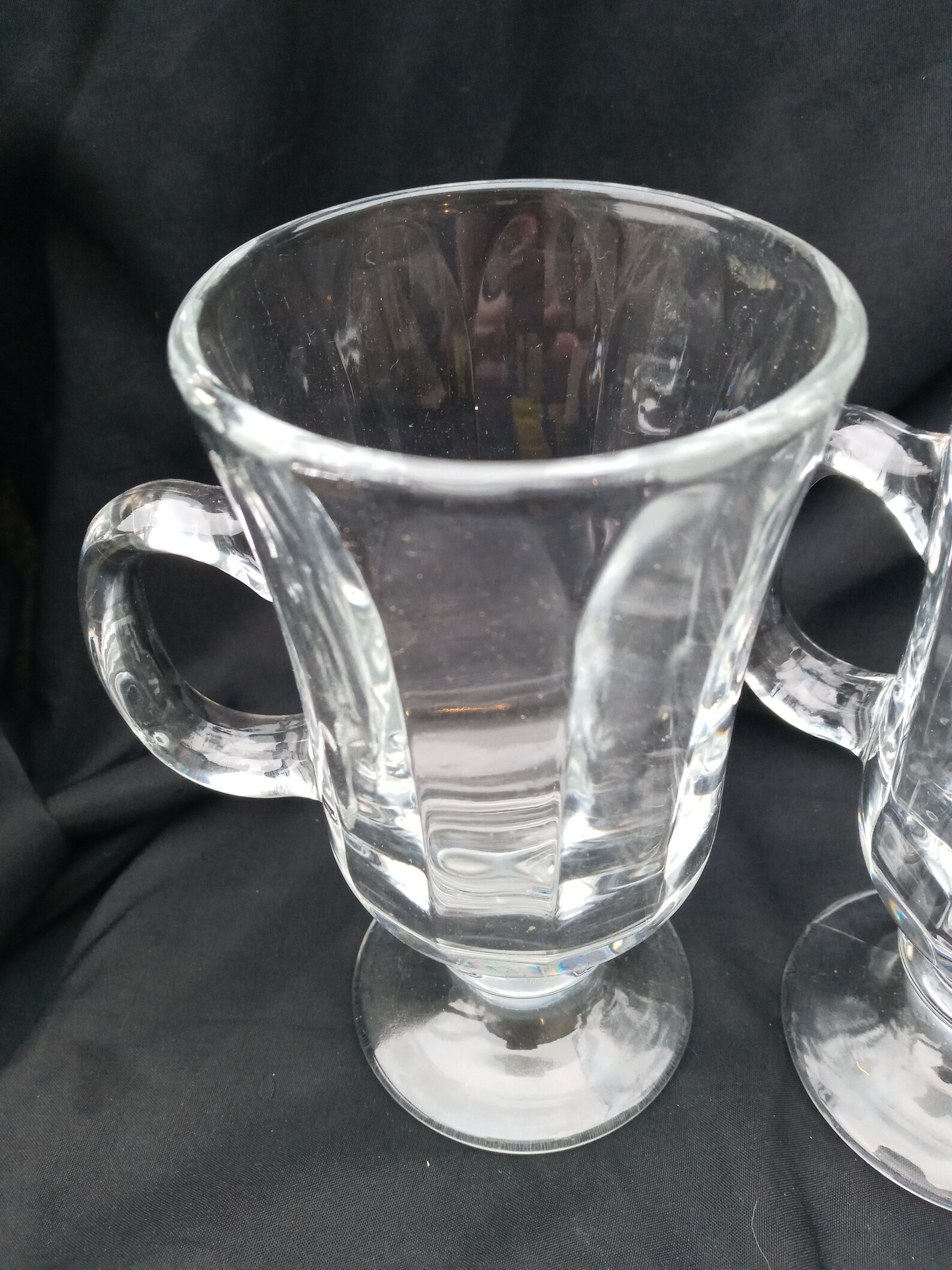 Set of 4 Matching Clear Glass Libbey Irish Coffee Mugs Etsy