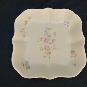 Vintage Pfaltzgraff 8.25&quot; Square Tea Rose Serving Plate