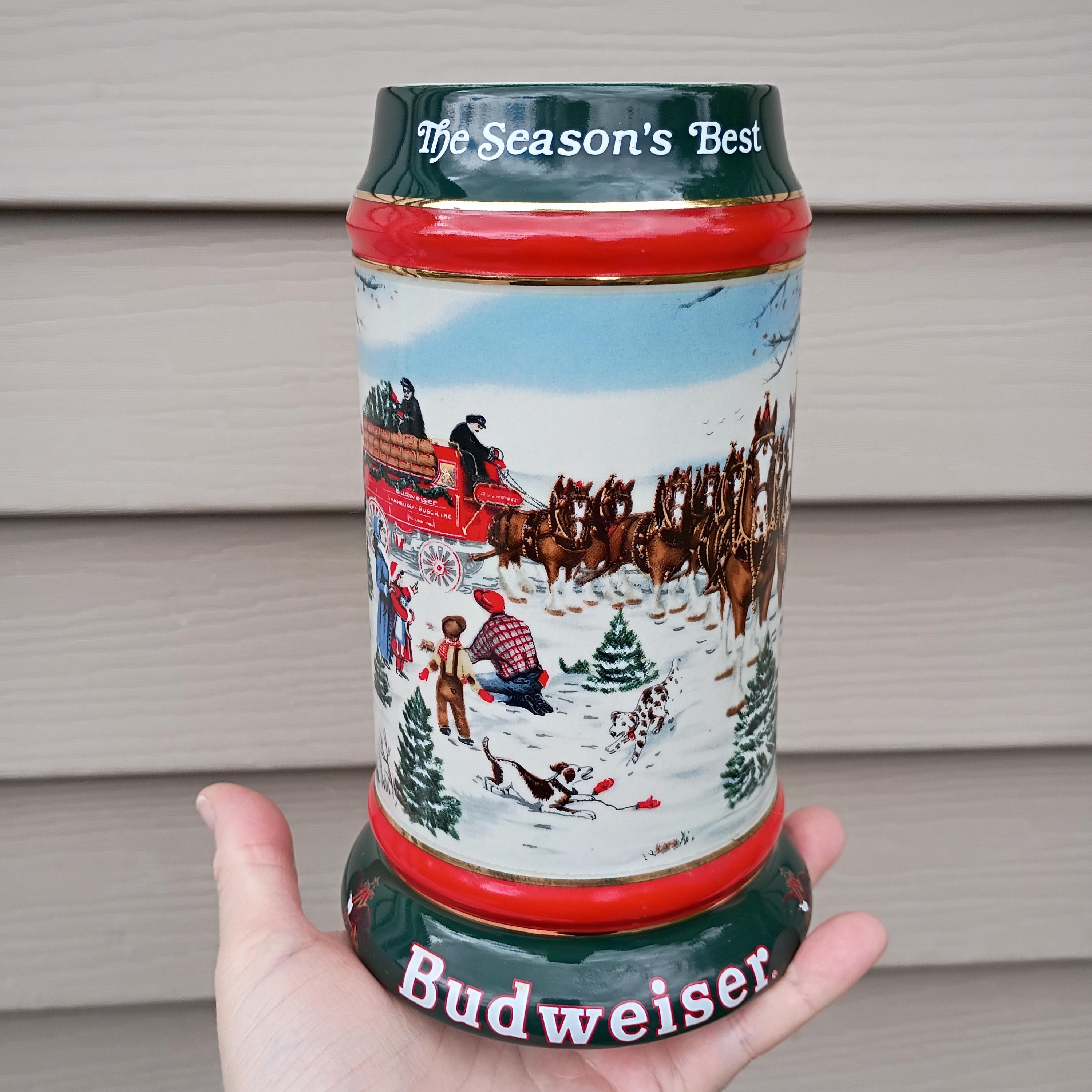 Budweiser 1991 the Seasons Best Holiday Stein CS133 12th in A