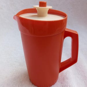 Vtg Tupperware Toys 5&quot; fantasiespel oranje kan met deksel