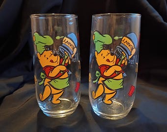 ディズニー ヴィンテージ くまのプーさん「What's Cooking Pooh」タンブラーグラス ペア