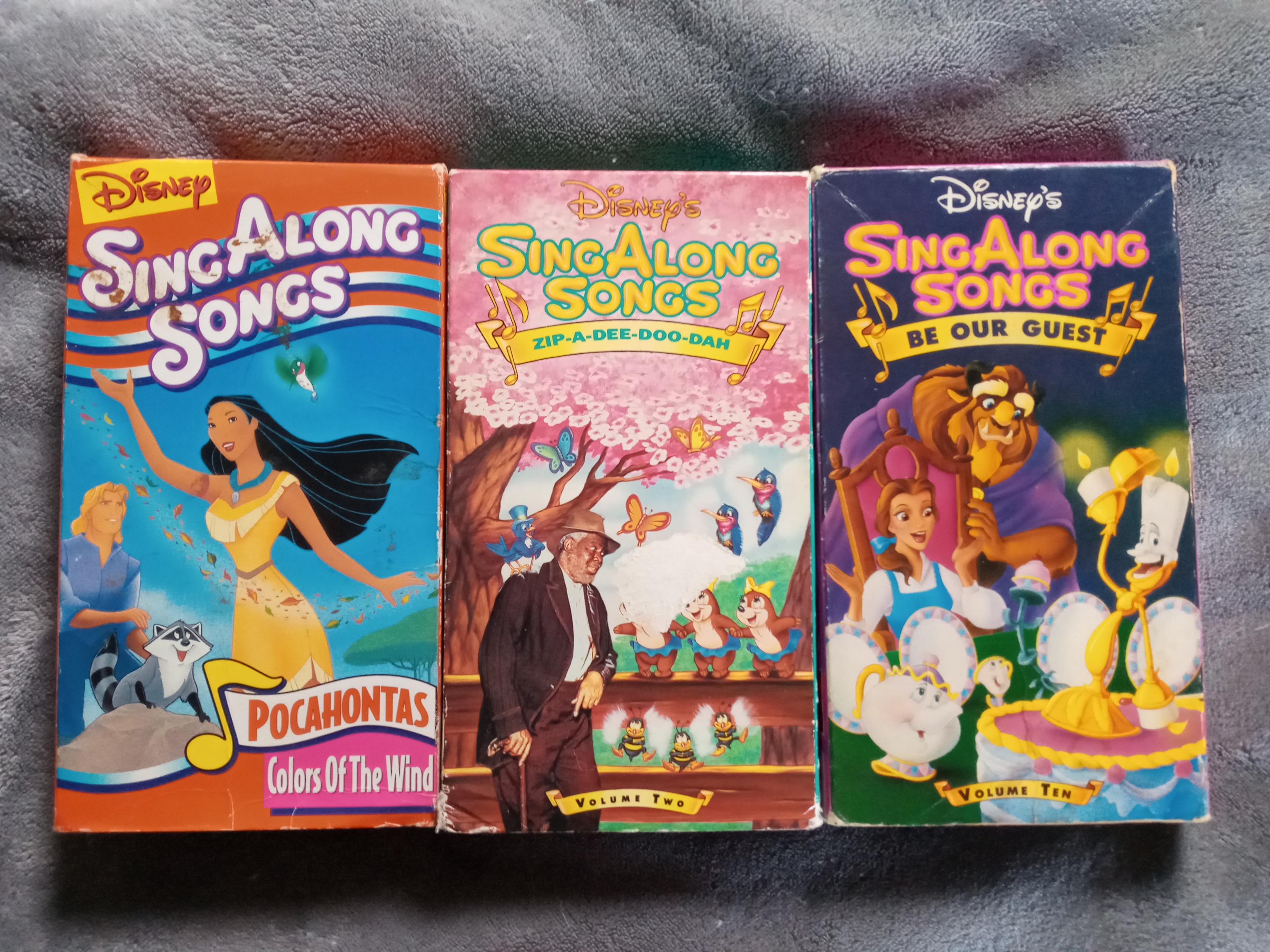 Lot of Three (3) Disney's Sing Along Songs VHS Tapes Pocahontas