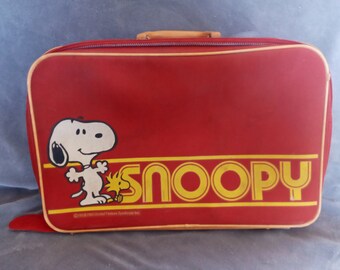 Vintage 1965 Childrens Snoopy and Woodstock Luggage