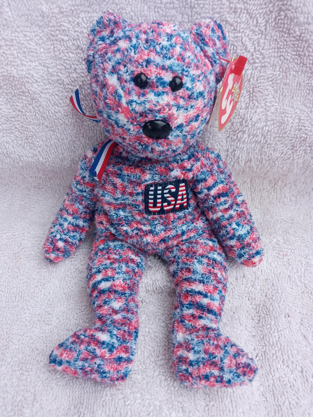 ヴィンテージ Ty ビーニーベイビー USA ベア タグ付き 2000 年廃盤