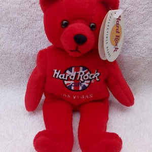 Vtg 2000 Hard Rock Cafe Las Vegas Rita Beara Collectible Bear