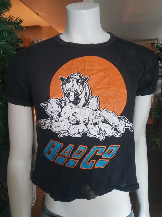 Rare Vintage Late 70's Bad Co Band T Shirt Crop To
