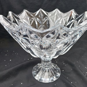 Beautiful 8&quot; Tall Footed Crystal Compote Bowl