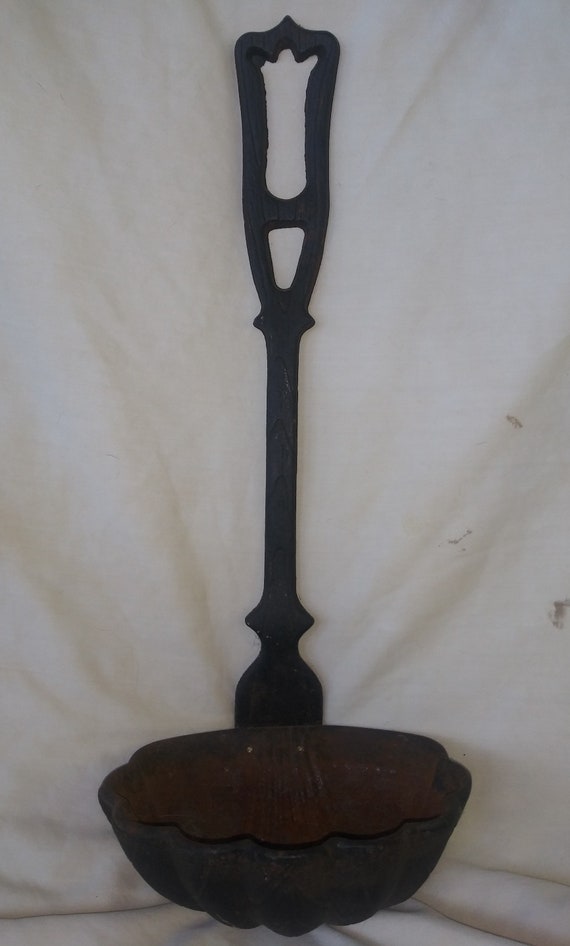 Vintage A Imports Japan Wall Hanging Cast Iron Ladle